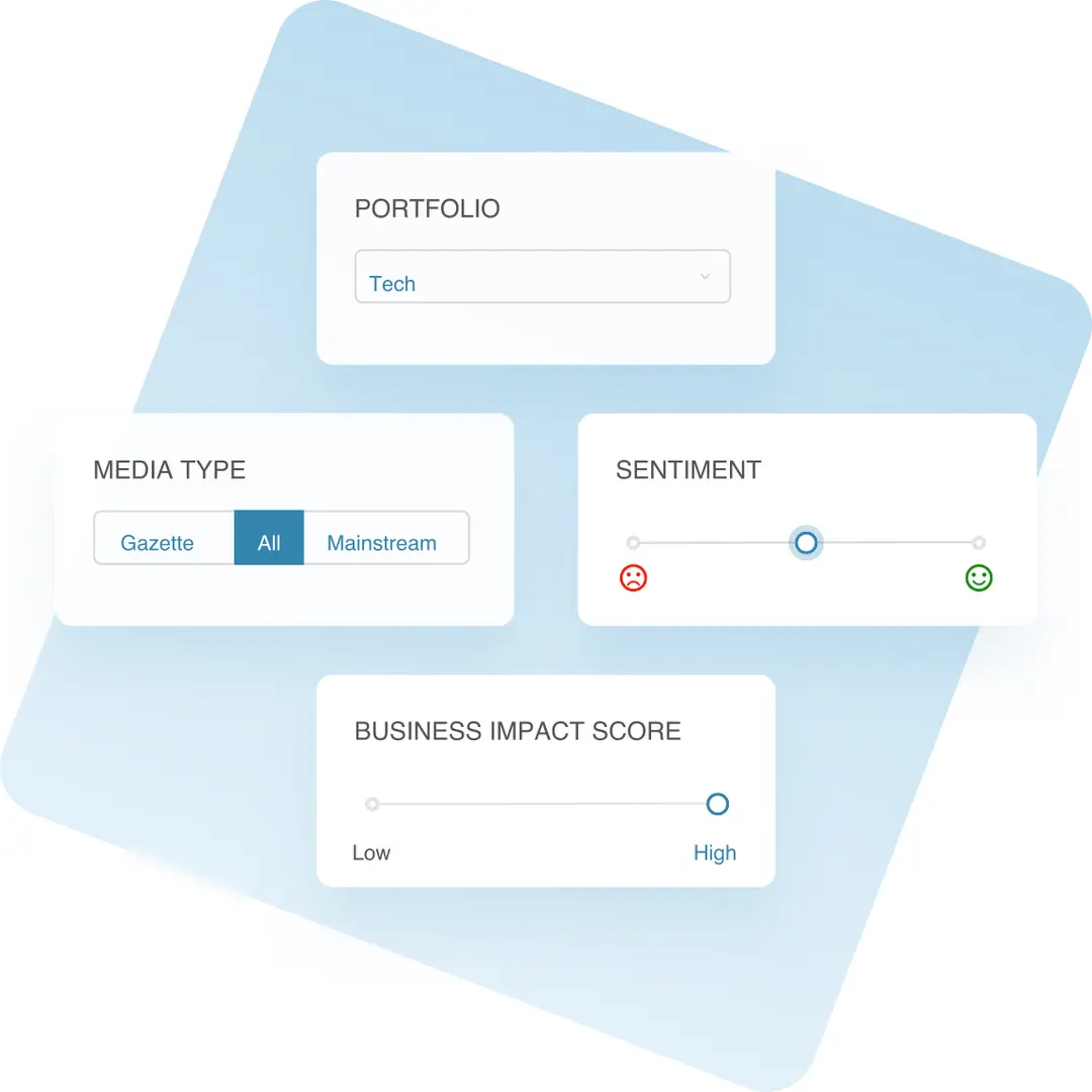 Business Radar alerts help you monitor your portfolio ongoingly. to mitigate risk and ensure compliance.